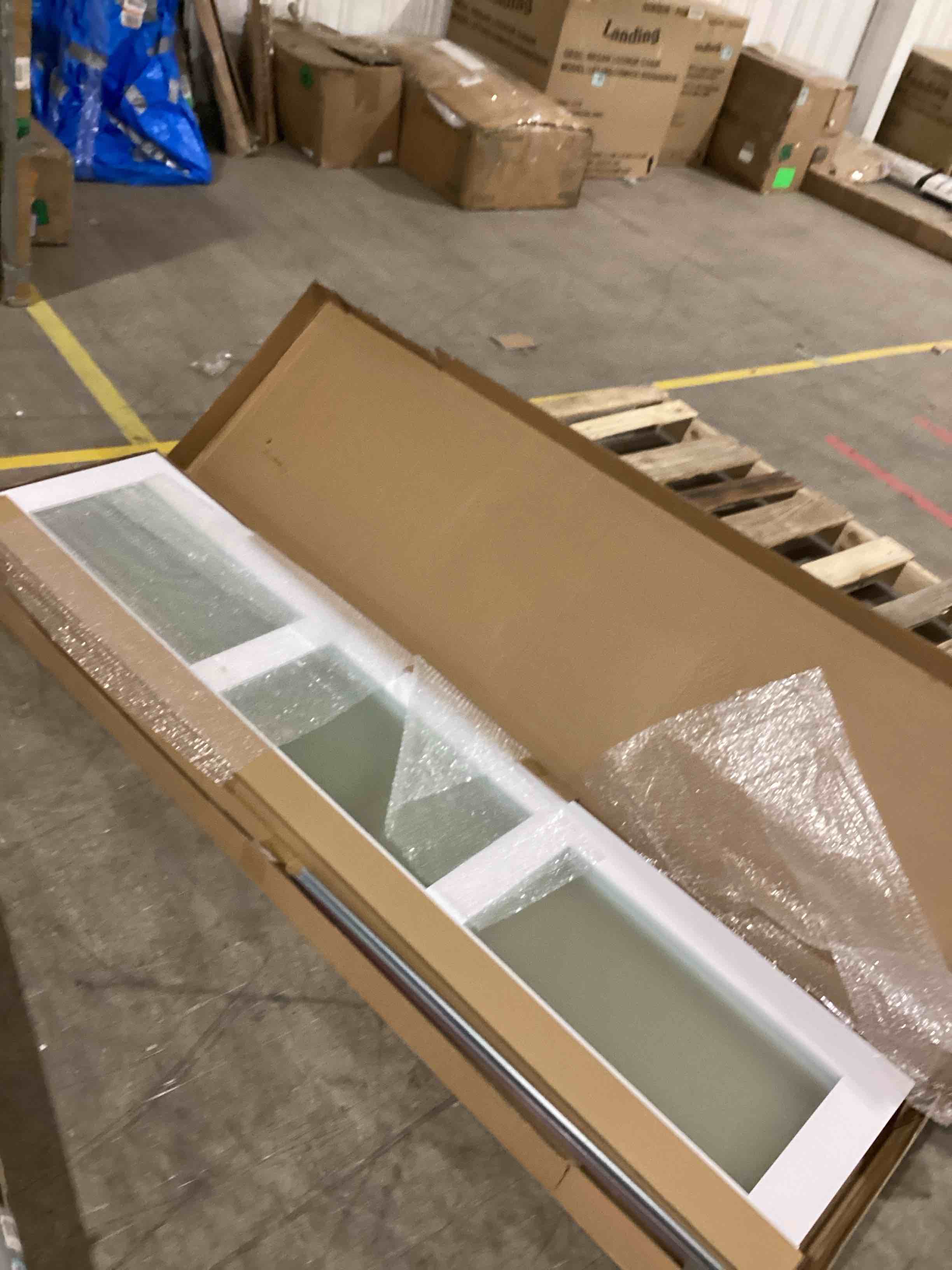 Condition photo showing Good Condition for EaseLife Preassembled Bi-Fold Doors, for 36"x 80" Opening,Tempered Frosted Glass Closet Folding Barn Door with Concealed Hardware Kit,MDF Wood Panel,Water-Proof PVC Surface,Easy Installation 35-1/2" x 78-3/4"(fit opening 36''x80-3/4'')