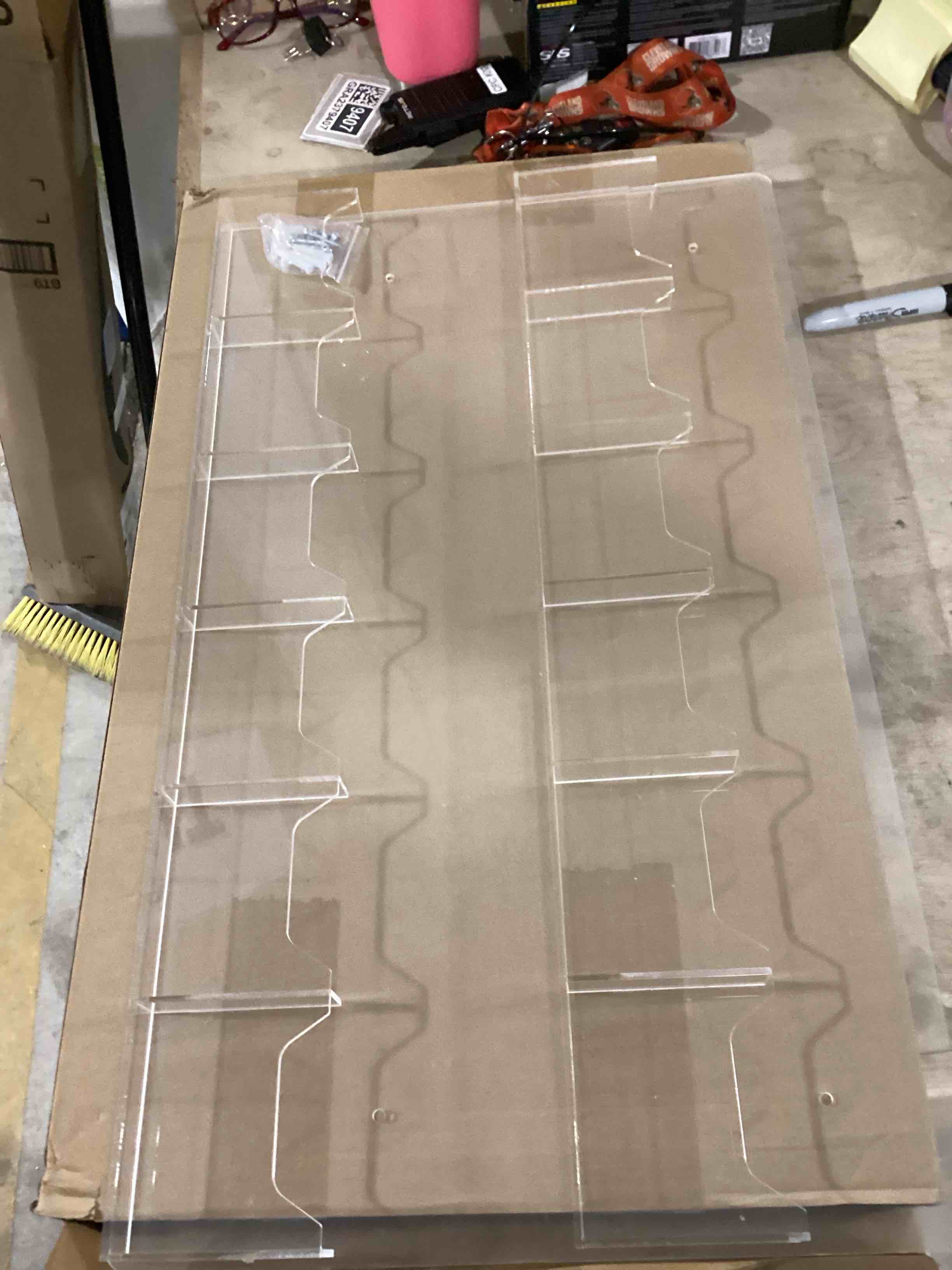 Eersida Acrylic Brochure Pamphlet Holder Brochure Display Stand Business Tri Fold Multi Slot Holder Rack Wall Mount Clear Pocket Space Saver for Flyer Literature Menu Advertise(12 Pockets)