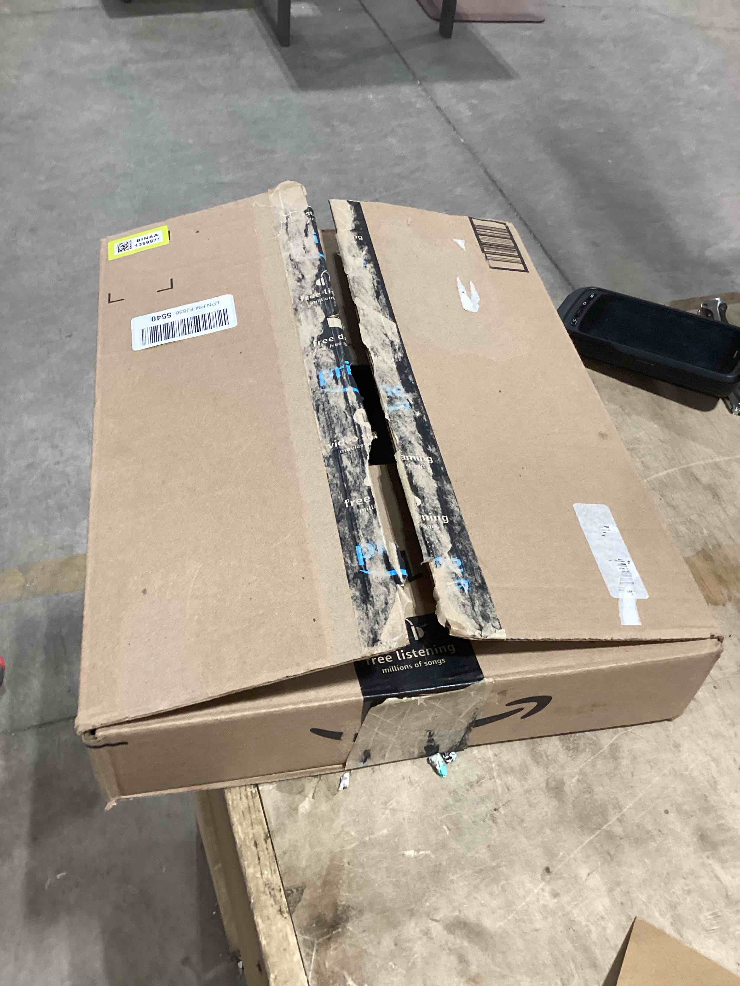 Condition photo showing As Is for Wood Curtain Rods for Windows 48 to 84 Inch, 1” Diameter Drapery Rod with Imitation Wood Grain Finials, Adjustable Heavy Duty Curtain Rod Set, Indoor/Outdoor Modern Curtains Rods, 30-88”