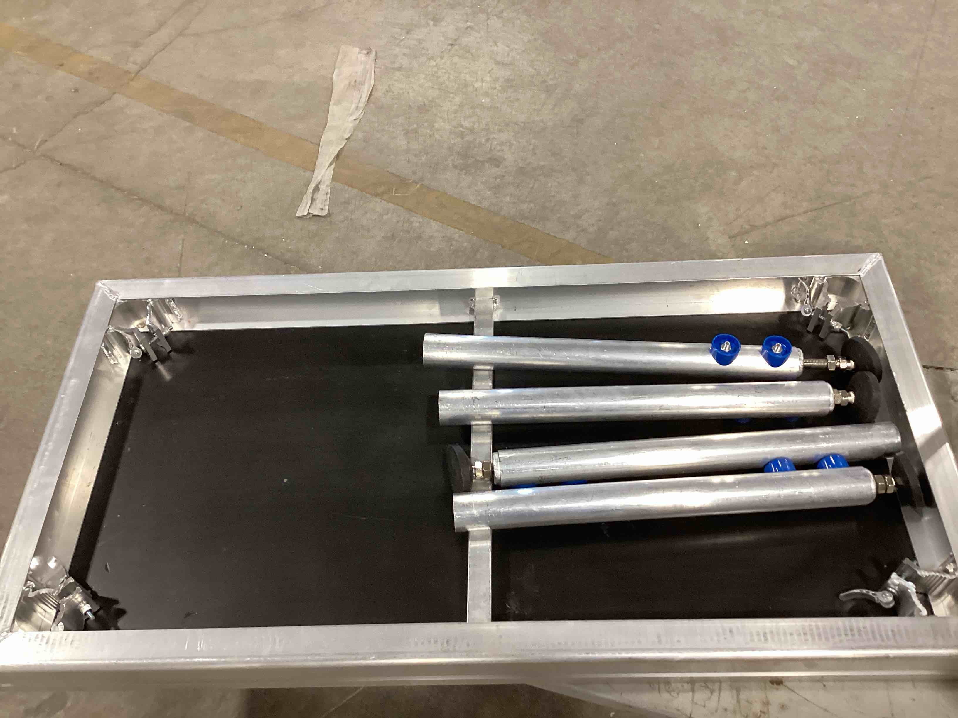 Condition photo showing Good Condition for tandefio portable stage with height riser platform modular system stage easy to carry assemble for performances at school auditoriums concerts restaurants bars