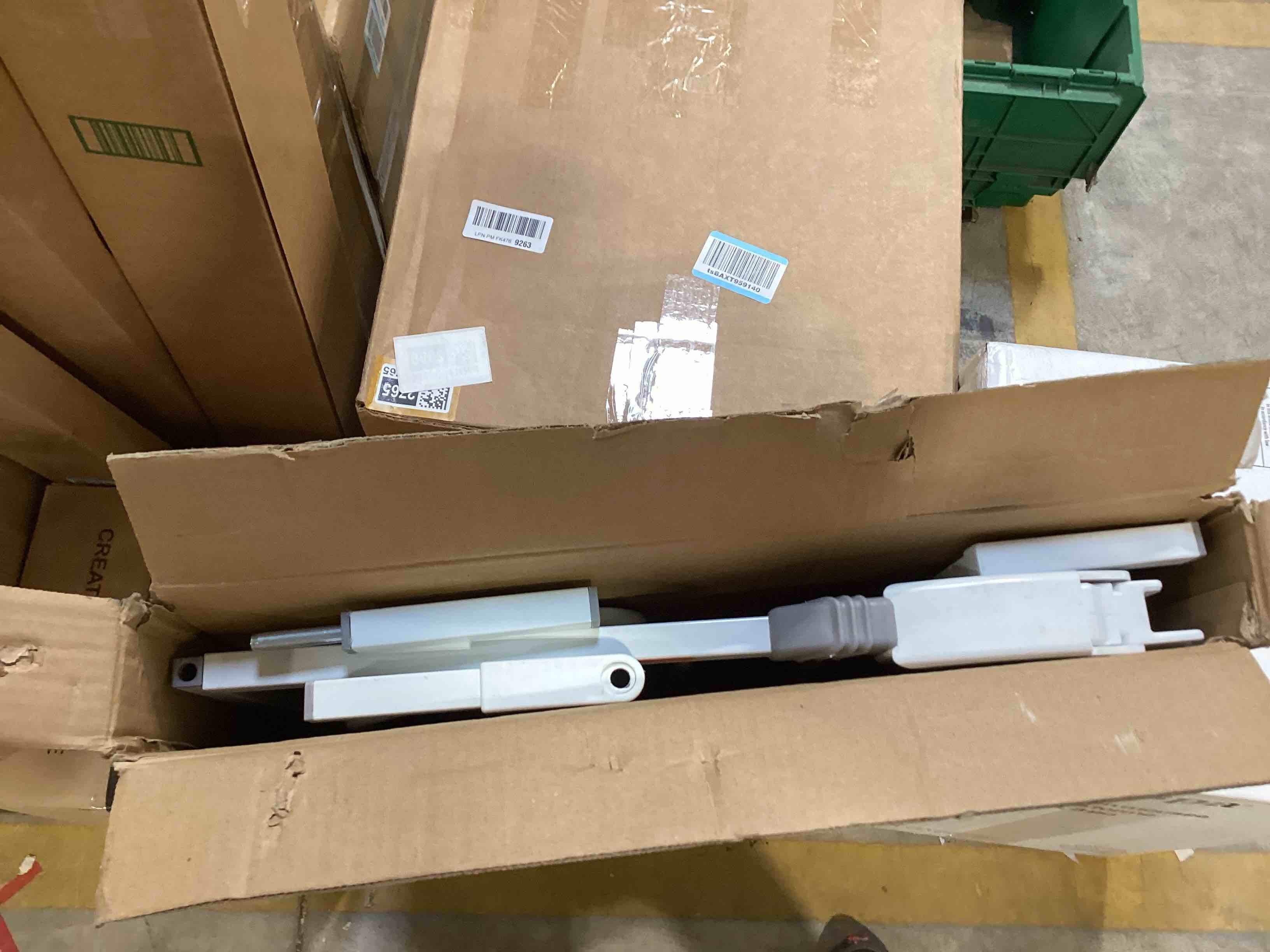 Condition photo showing As Is for Regalo Easy Step 36" Extra Tall Walk Thru Baby Gate, Includes 4-Inch Extension Kit, 4 Pack of Pressure Mount Kit and 4 Pack Wall Cups and Mounting Kit, White