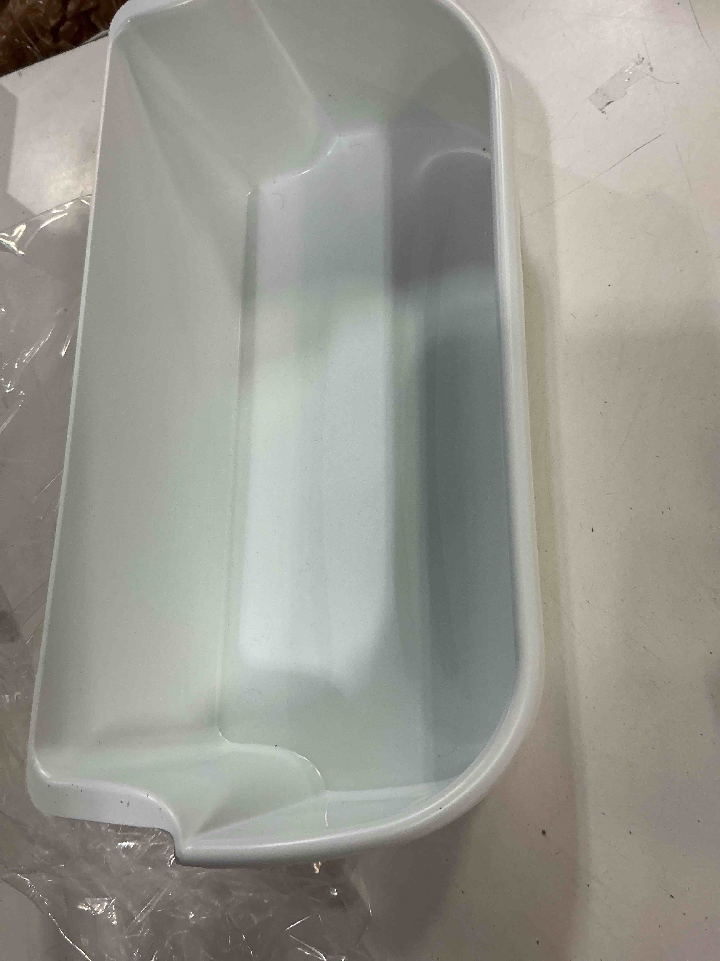 Condition photo showing Good Condition for (incomplete, only 1) PartsBroz 240356401 Refrigerator Door Bin (2-Pack) for Frigidaire Door Shelf Replacement, Kenmore Refrigerator Door Shelf, Westinghouse, Crosley Fridge Shelves Bins White Parts AP2116036 PS430121