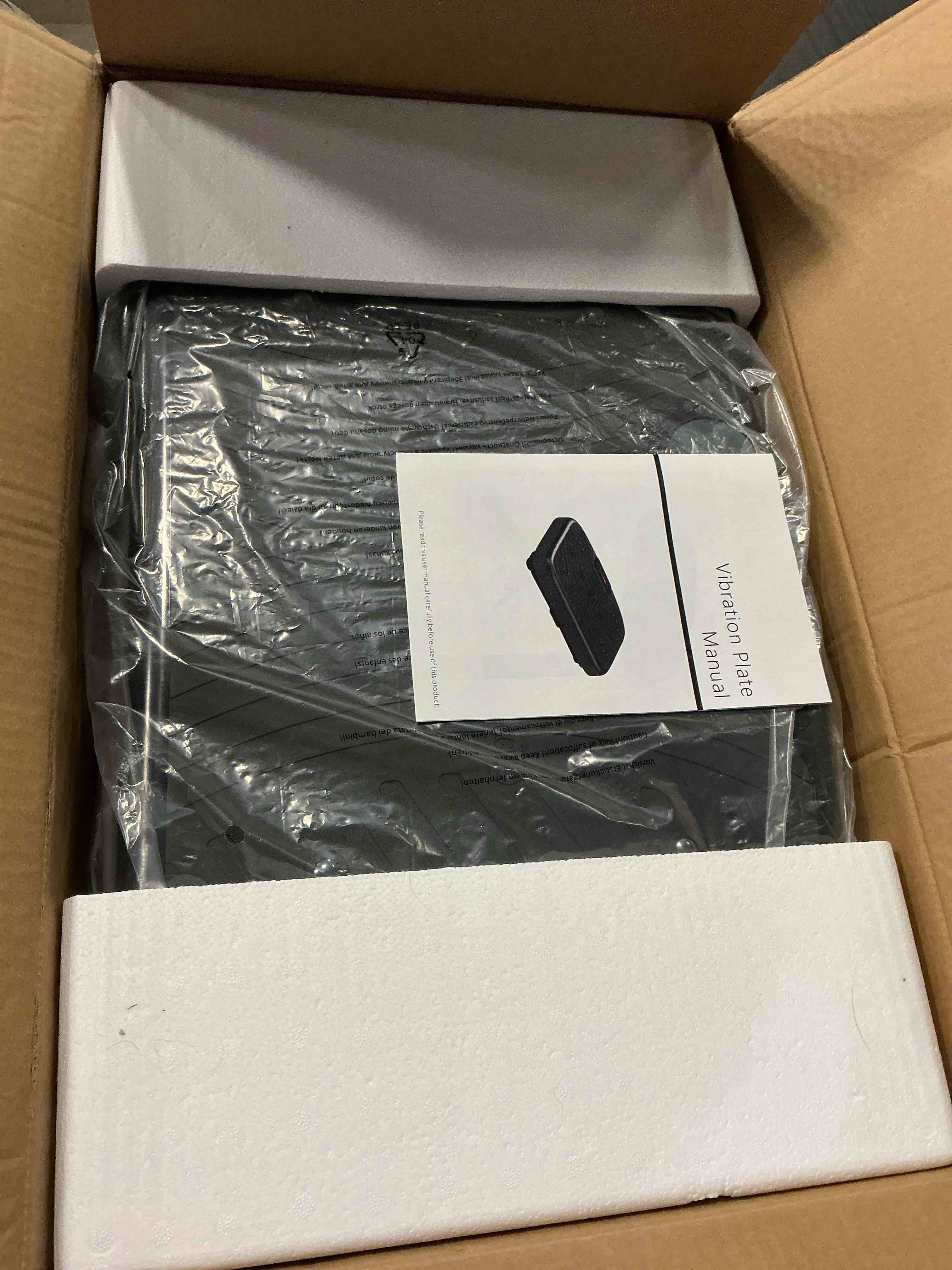 Condition photo showing Good Condition for Vibration Plate Exercise Machine, Vibrating Plate Platform for Lymphatic Drainage with 200 Adjustable Speeds, Power Vibration Plate for Weight Loss & Fitness, Supports Weight 450 Lbs Jet Black