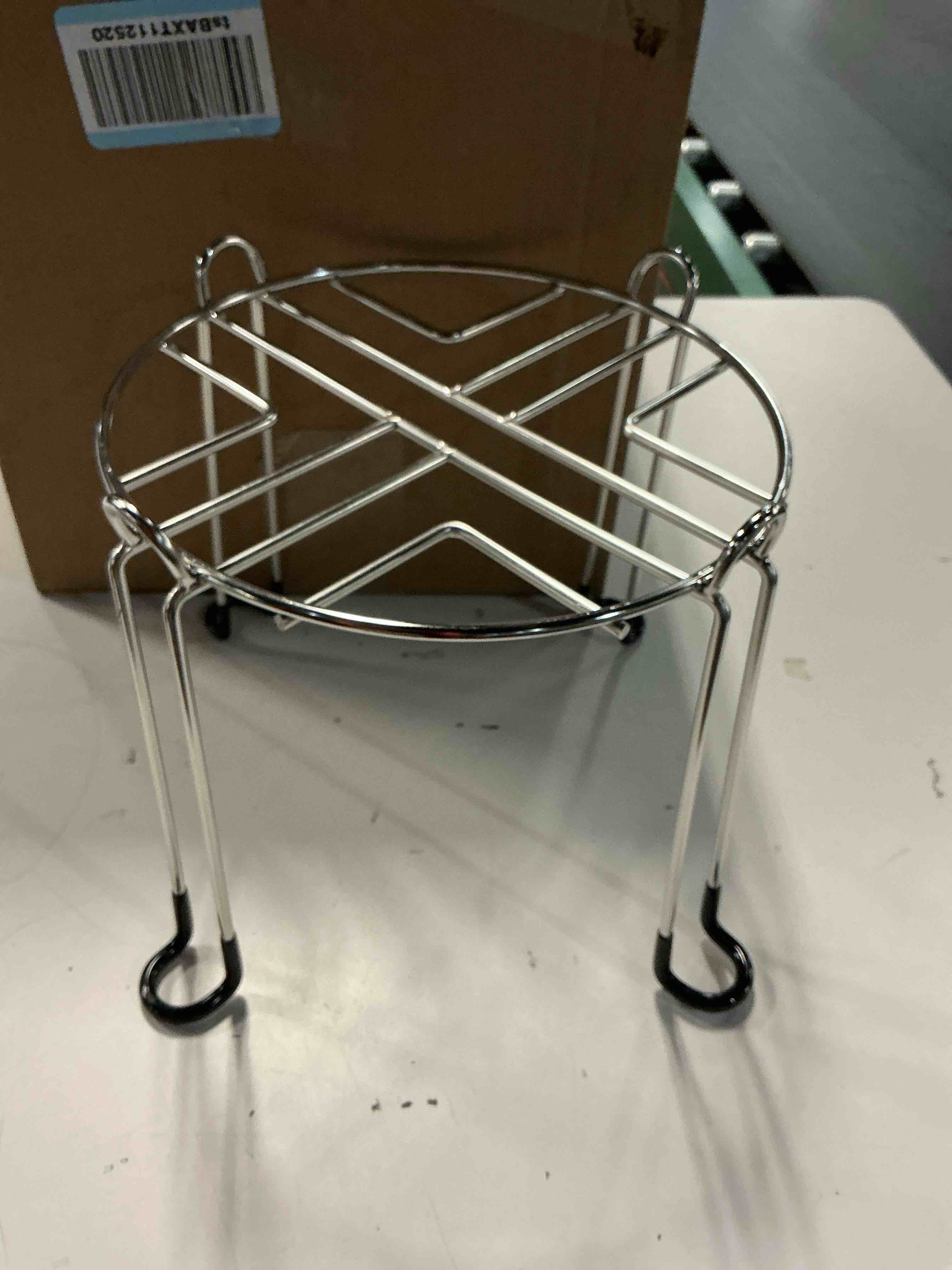 Condition photo showing Good Condition for Impresa Gravity Filter Stand - Medium, Silver 8-Inch Rise for Easy Filling & Tall Water Filter Stand - Non-Skid Feet in Polished Stainless Steel - Raised Edges & Water Dispenser Countertop