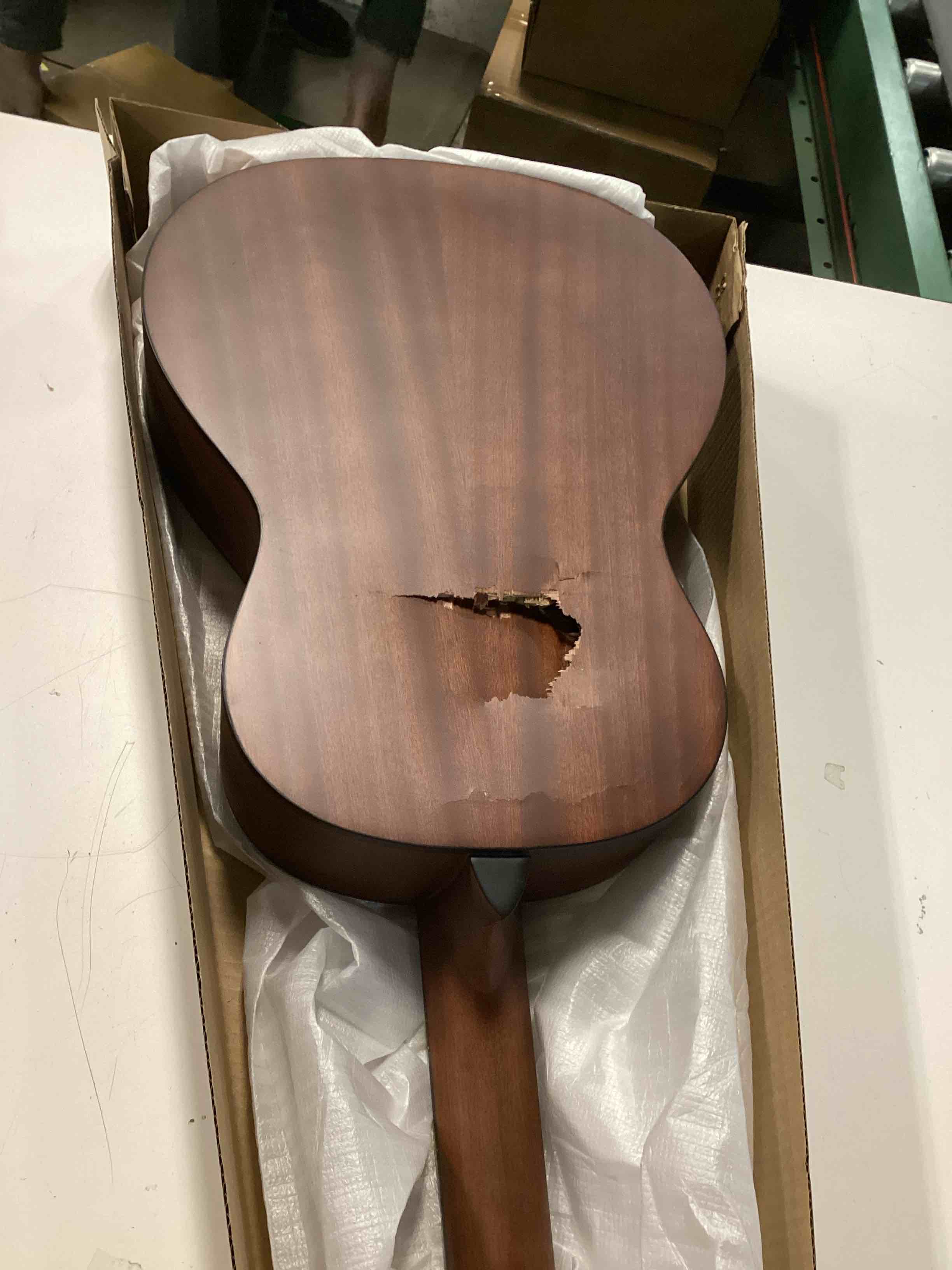 Condition photo showing As Is for Fender FA-25N 3/4 Size Nylon String Acoustic Guitar, Beginner Guitar, with 2-Year Warranty, Perfect Beginner Guitar for Kids that is Easy on Fingers, Includes 3 Months of Free Lessons, Natural Natural - 3/4 Size Nylon