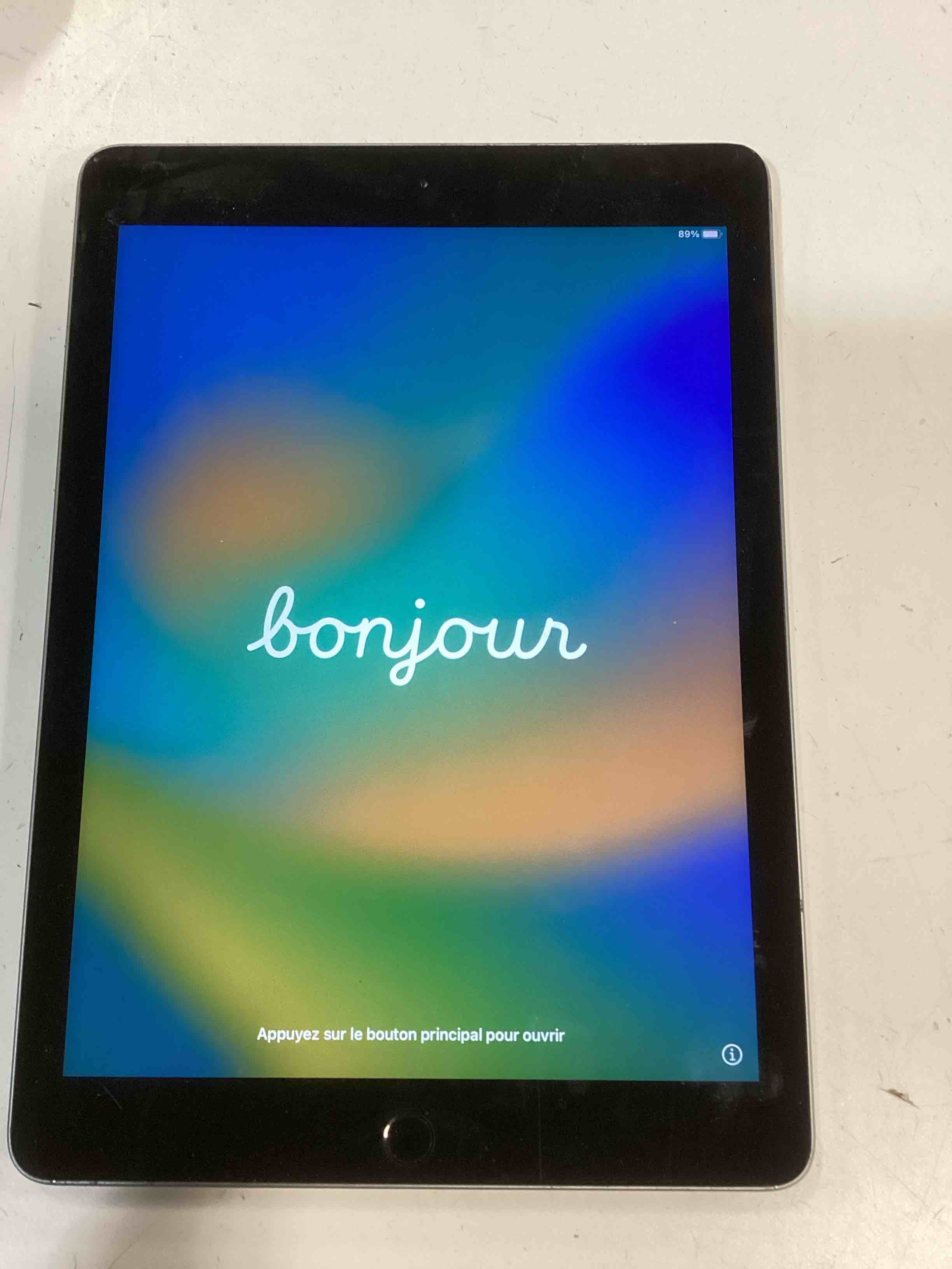 Condition photo showing As Is for Apple iPad 5th Gen A1822 32GB Space Gray WiFi 9.7" Tablet (Refurbished)