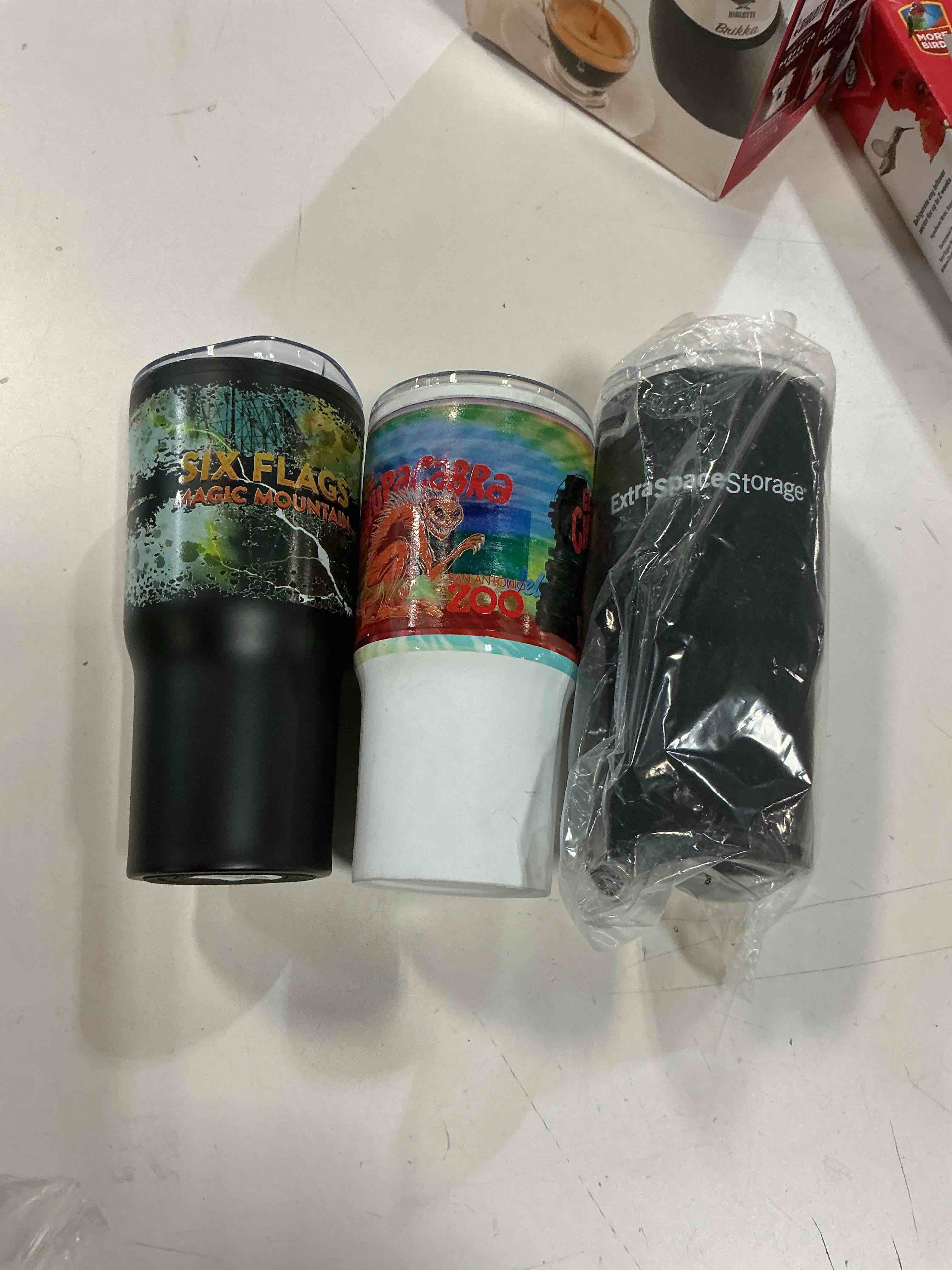 Condition photo showing Good Condition for ( Asoreted of similar glasses different styles ) 3pcs Grateful. Stainless Steel Insulated Tumbler