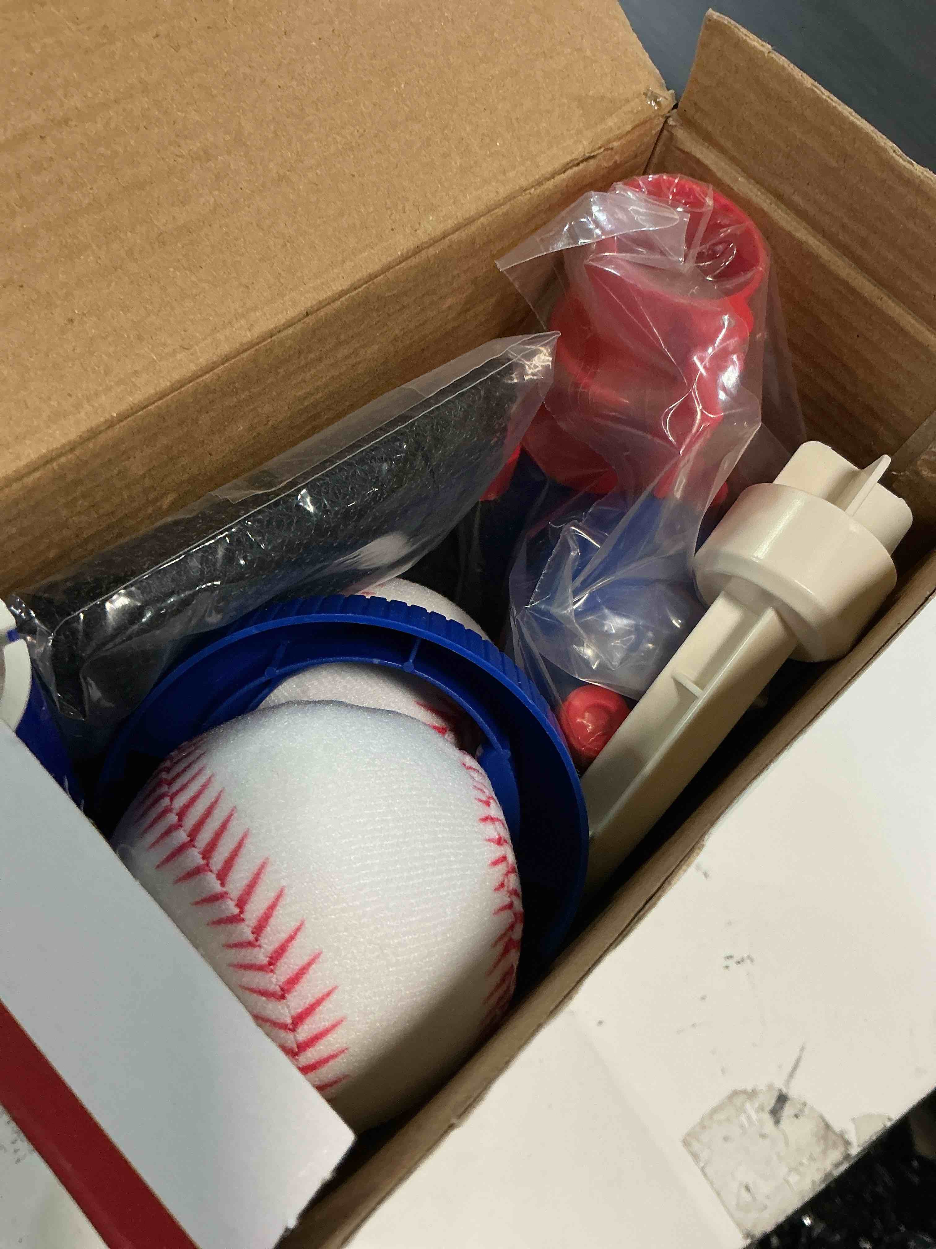 Condition photo showing Good Condition for HYES 3-in-1 Baseball Set for Kids 3-5 - Tee Ball Stand, Hanging Tee, Ball Launcher and 6 Softballs - Adjustable Height, Indoor/Outdoor Sport Gifts for Boys Girls, Blue 3in1-blue