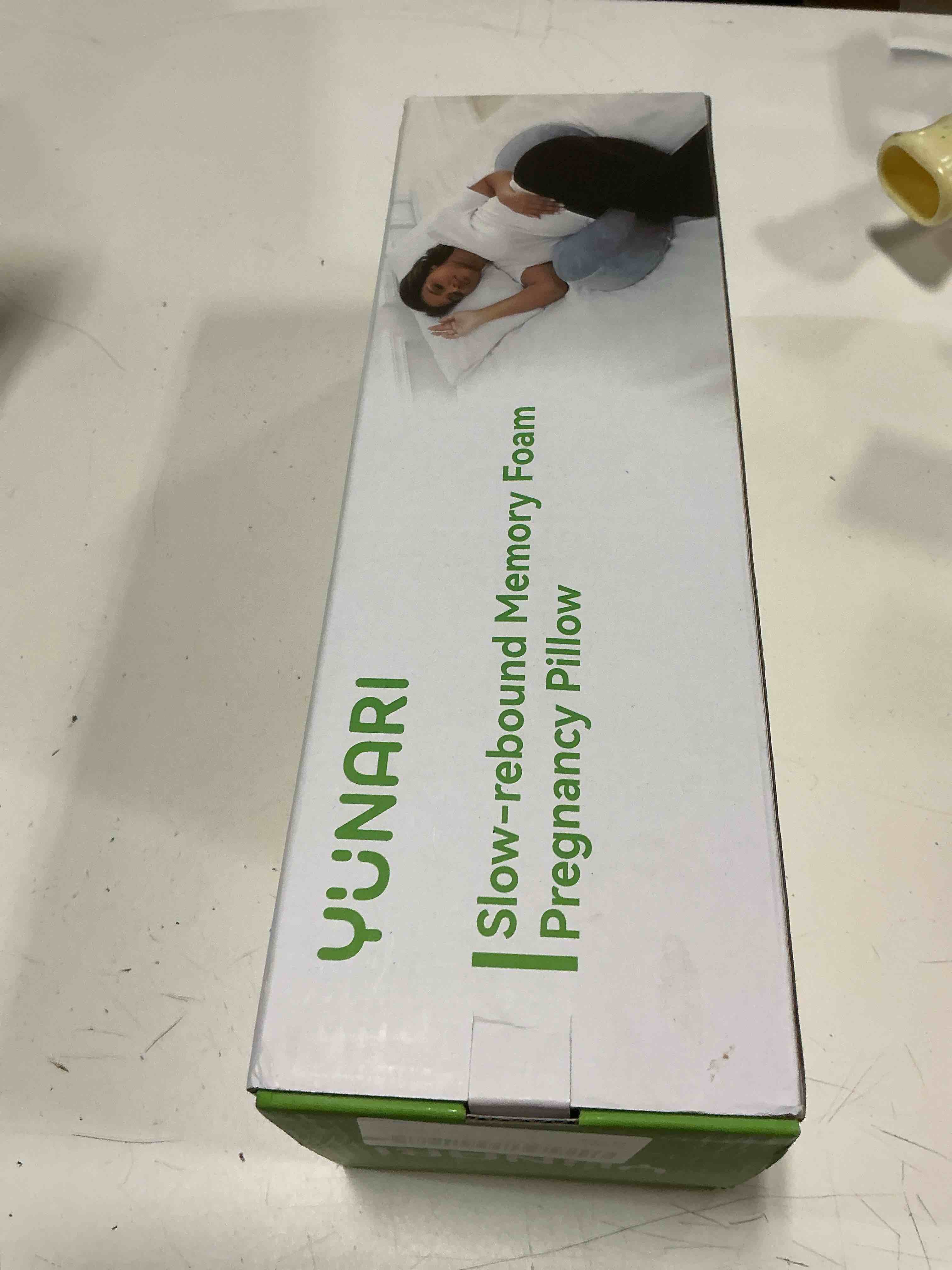 Condition photo showing New/Like New for Pregnancy Pillow for Sleeping Memory Foam Maternity Pillow for Side Sleepers, Adjustable Travel Wedge Pillow Support for Back, Belly, and HIPS for Pregnant Women,Cooling Silk Blue