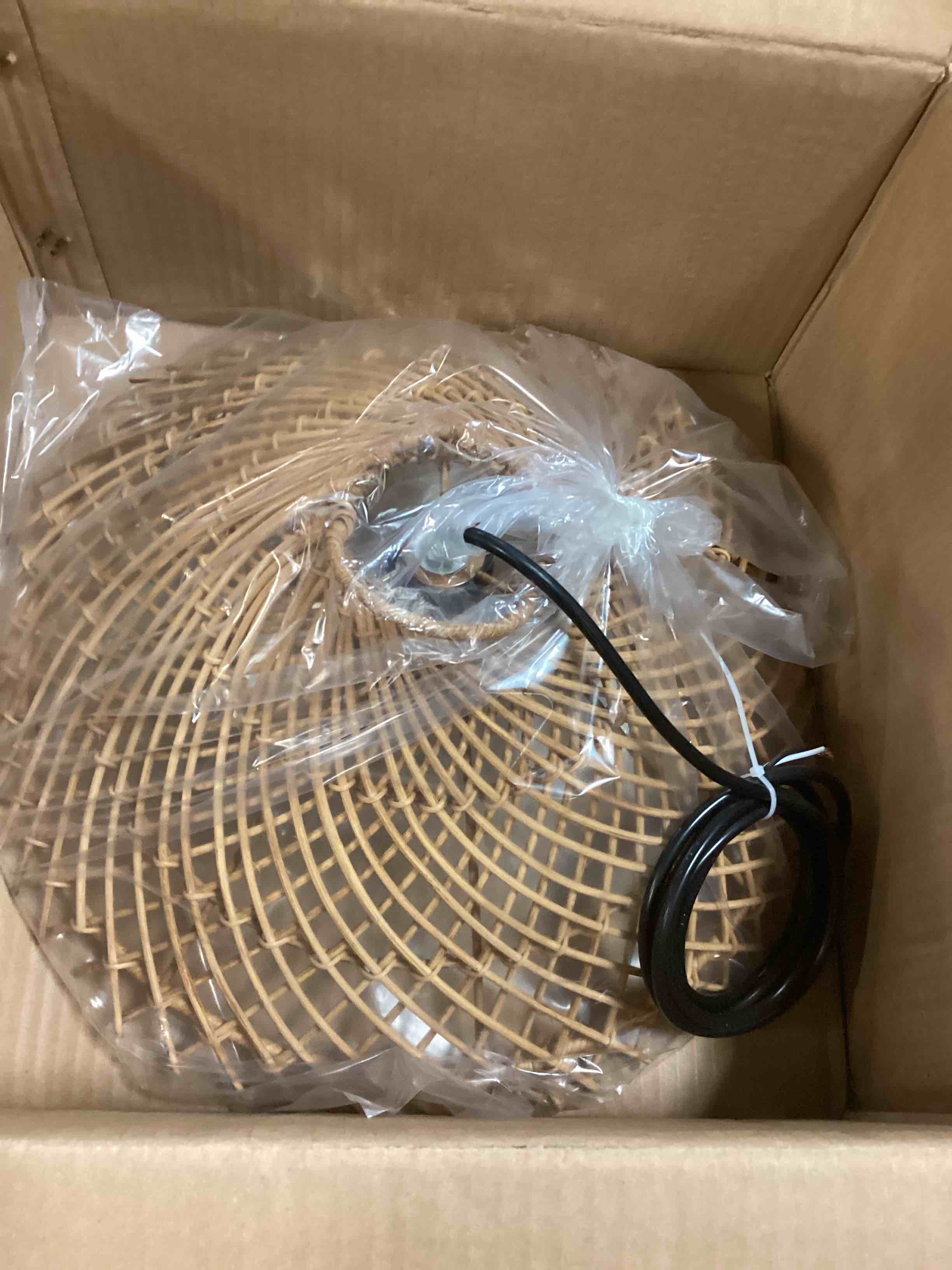 1 light rattan pendant light boho coastal wicker chandelier hemp rope 11.81''w small woven hanging ceiling light fixture for kitchen island bedroom restaurants 30cm*30cm