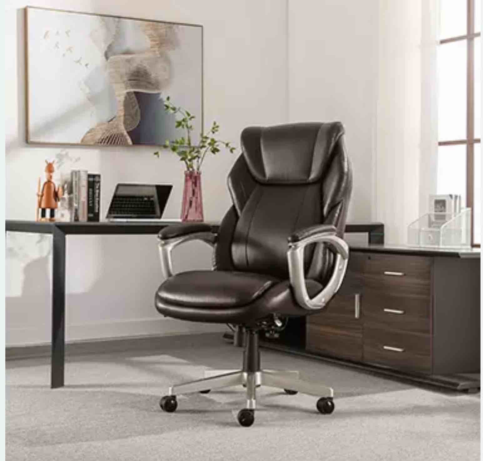Serta Mid-Back Office Chair With Mesh Accents And Memory