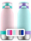 ello emma 14 oz. stainless steel water bottle, 2 pack, 