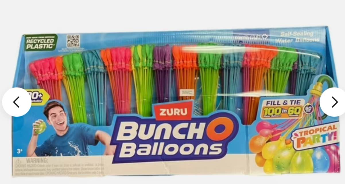 ZURU Bunch O Balloons 400+ Rapid-Fill Self-Tying Recyclable Water Balloons