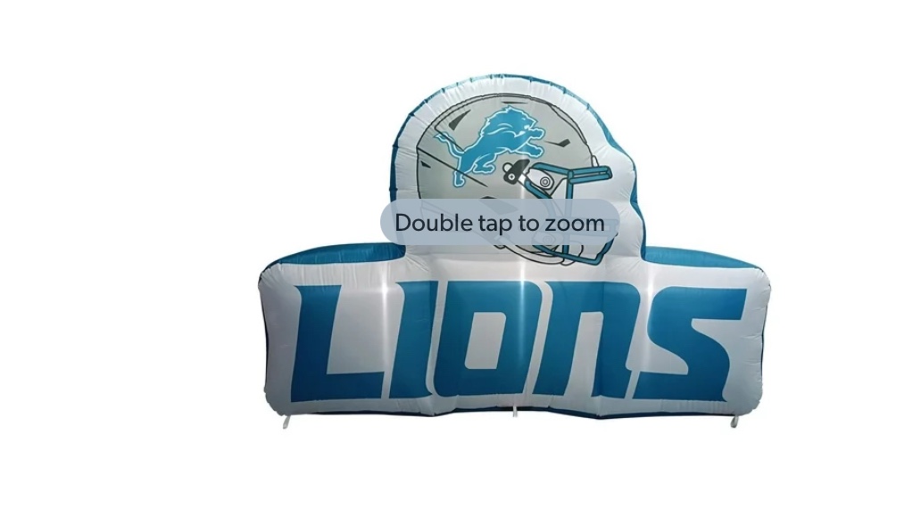 logo brands detroit lions pre-lit 7’x10’ team inflatable