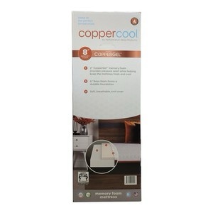 coppercool select 8" cooling gel memory foam mattress, full