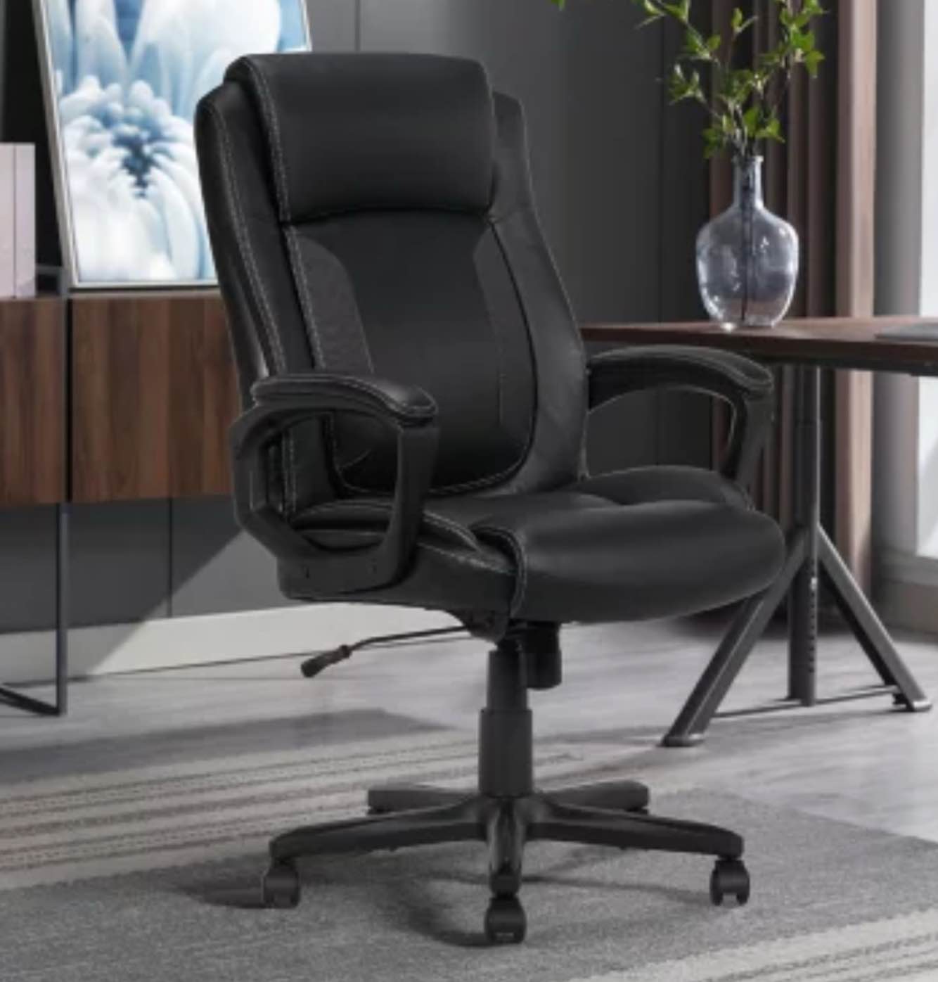Serta Mid-Back Office Chair With Mesh Accents And Memory Foam