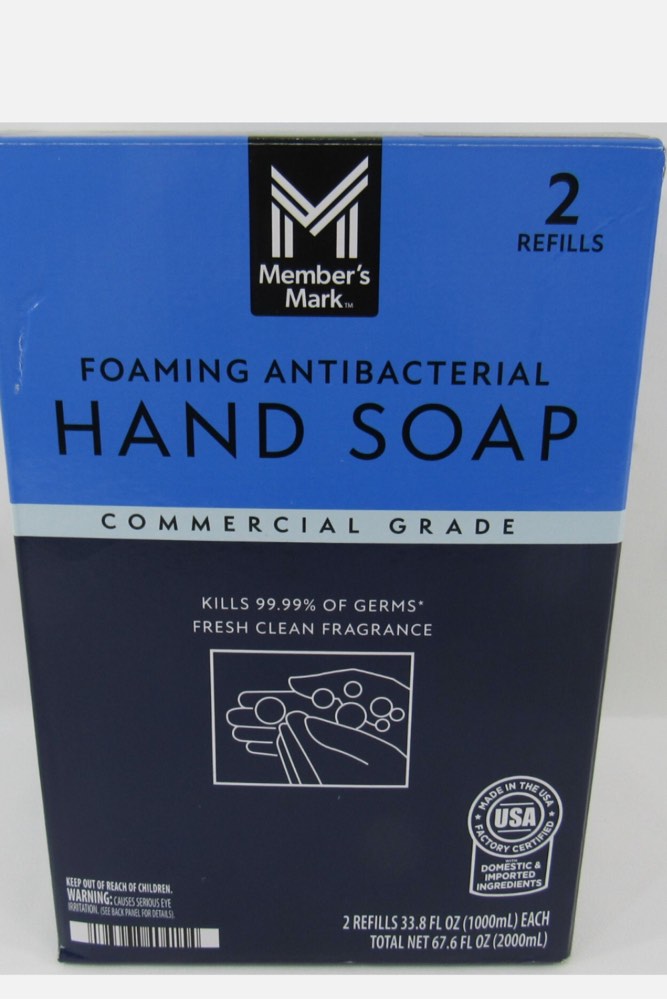 member's mark commercial antibacter. foaming hand soap (2 pk.