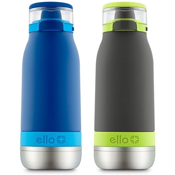 ello emma 14 oz. stainless steel water bottle, 2 pack,
