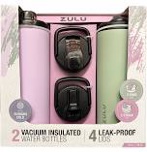 Zulu Stainless Steel Water Bottle with Lids., 2pk 24oz,