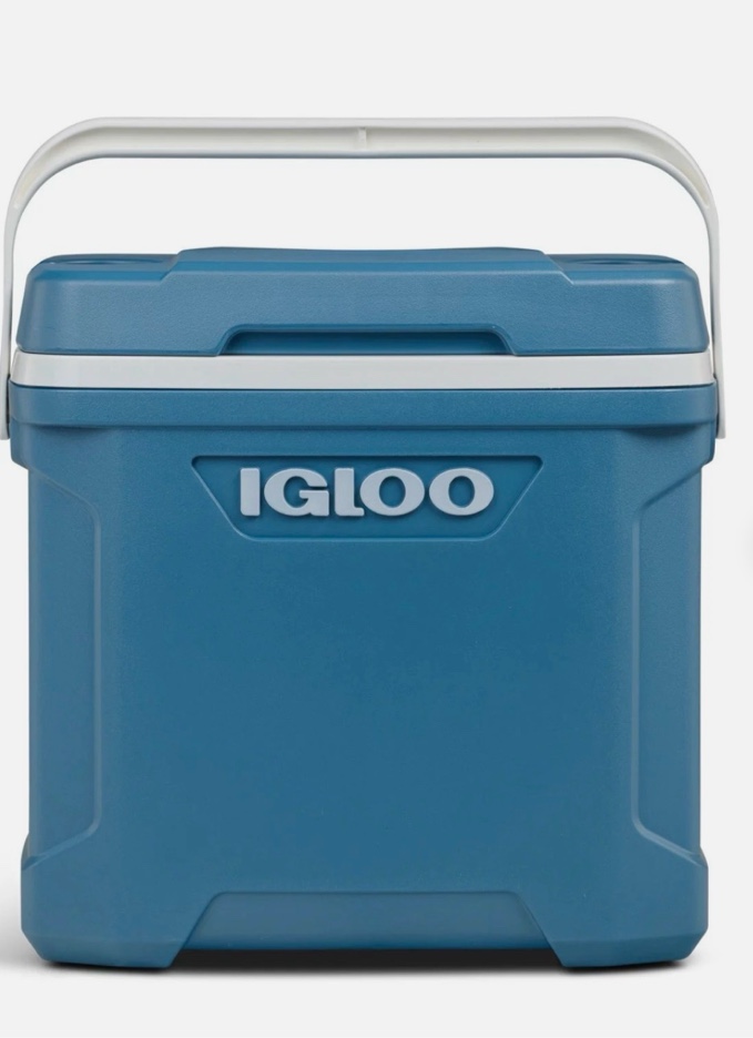 igloo 30-quart cooler, ice blue