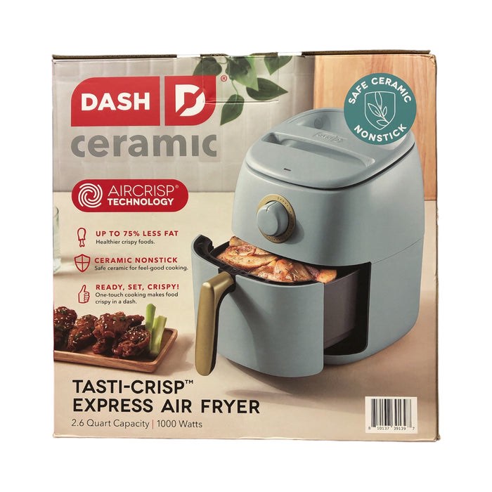 dash ceramic tasti-crisp express air fryer, 1000 watts, 2.6 qt capacity - sage