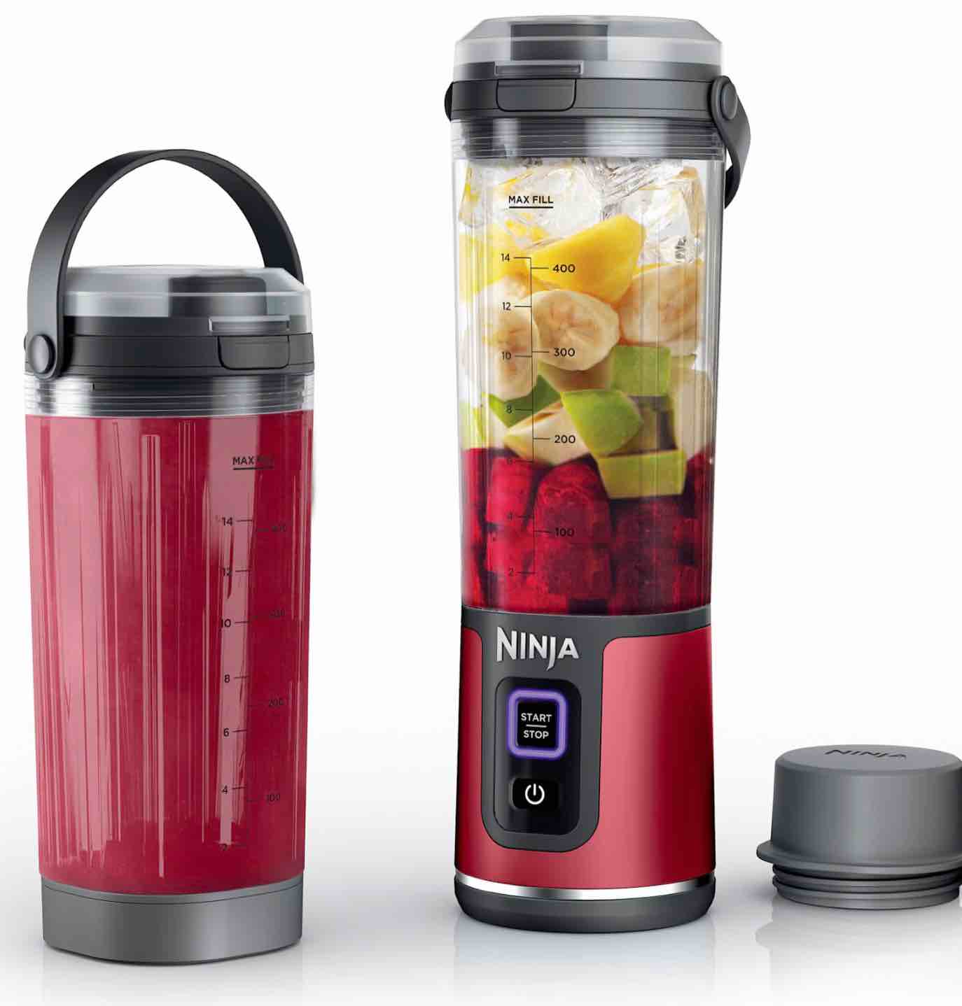ninja blast™ 18oz. portable blender & accessories – metallic red