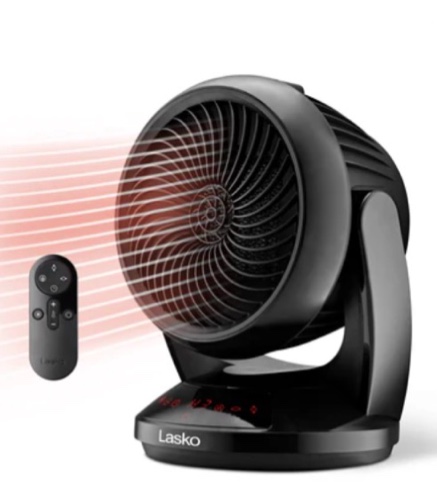 lasko cs12350 whirlwind orbital oscillation ceramic space heater with remote: black