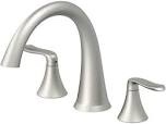 NEW Jacuzzi Lauren Brushed Nickel 2-handle Deck Mount Roman Bathtub Faucet