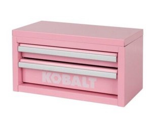 Kobal Mini 2 Drawer Steel Tool Box - Pink