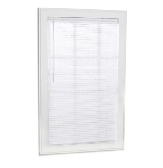 Persiana inalámbrica de vinilo blanco de 58? x 64