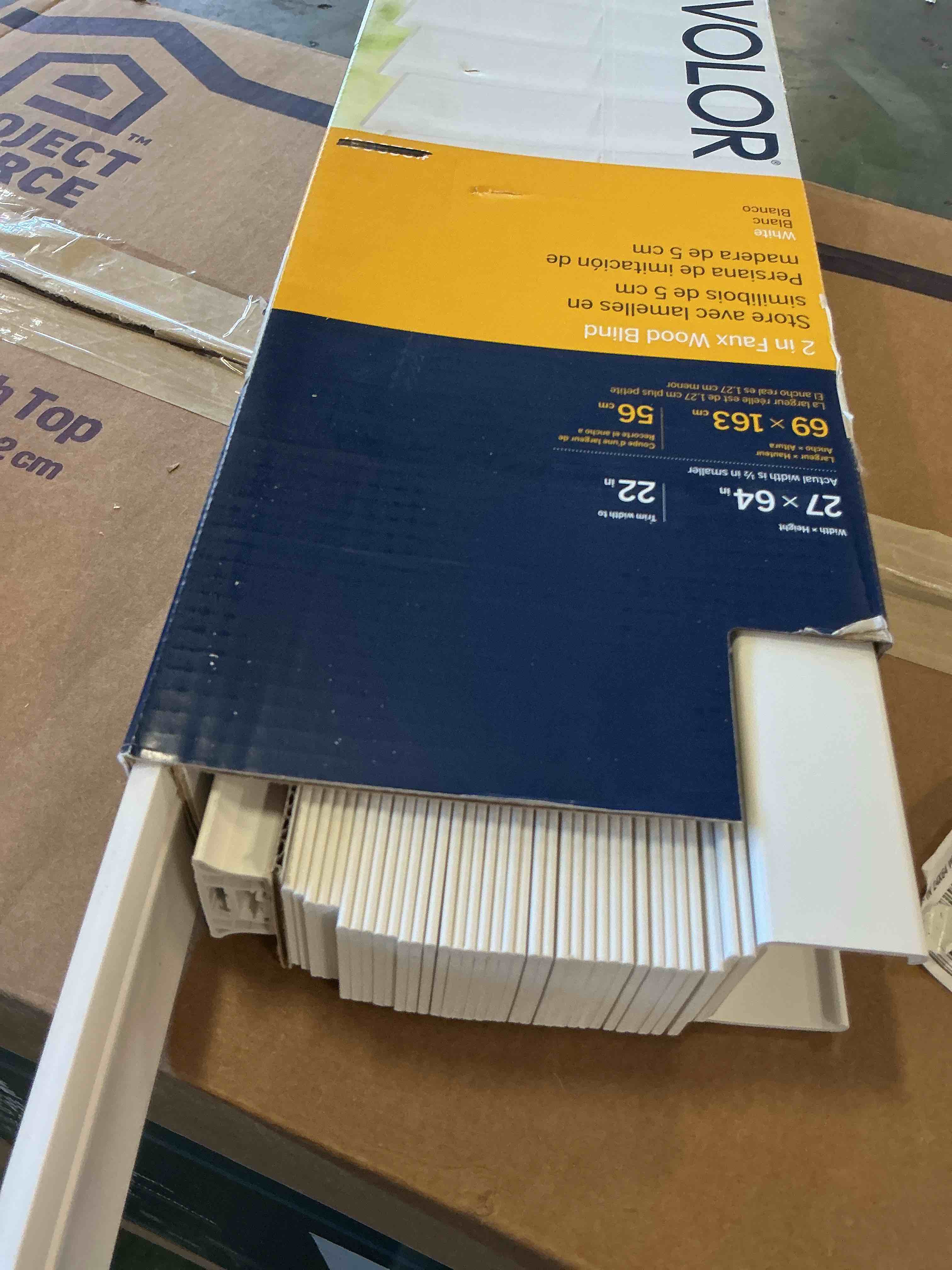  LEVOLOR Trim+Go 2-in Slat Width 27-in x 64-in Cordless White Faux Wood Room Darkening