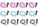 Jump Rope 12-Pack - Pink, Blue, Black and White Skip Ropes for Exercise - Outdoor Jump Rope for