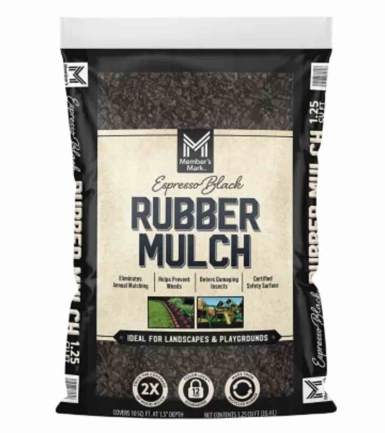  Member's Mark Black Rubber Mulch, 1.25 cu. ft. -