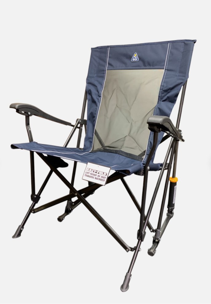  gci roadtrip rocker xl, oversized hard-arm spring-action camping rocker