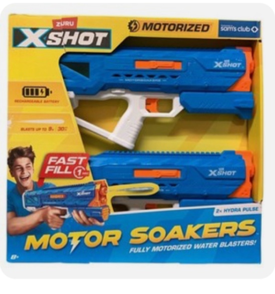  Zuru X-Shot Hydra Pulse Dual Pack, Fully Motorized Fast-Fill Water Blasters