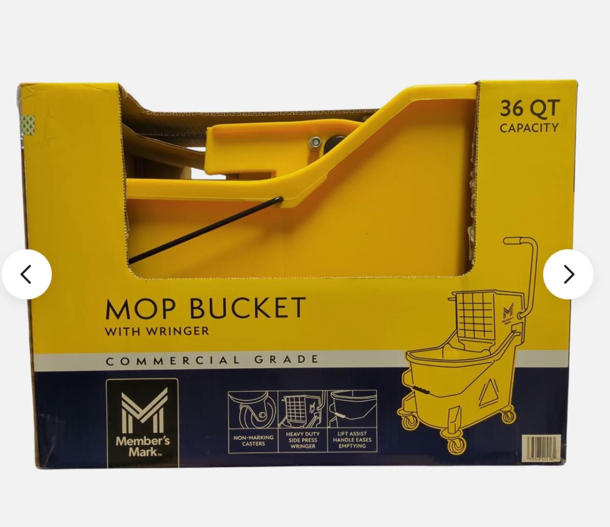  member's mark commercial mop bucket with wringer, 36qt