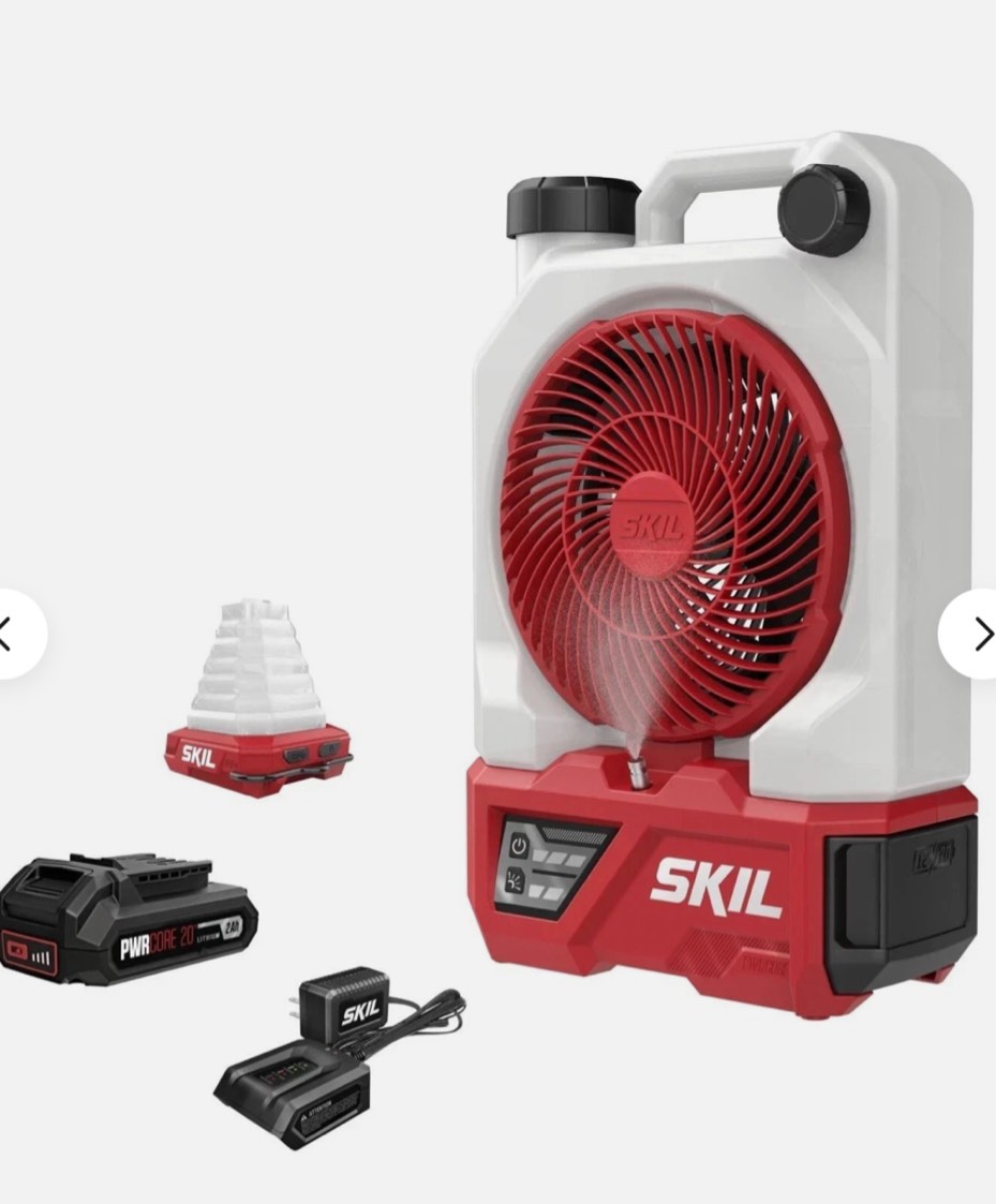  SKIL 20V 7 In. Misting Fan and Collapsible Lantern Combo NEW