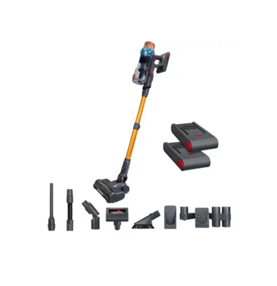 epro select ev2911rt cordless stick vacuum with 2 batteries, 6 tools