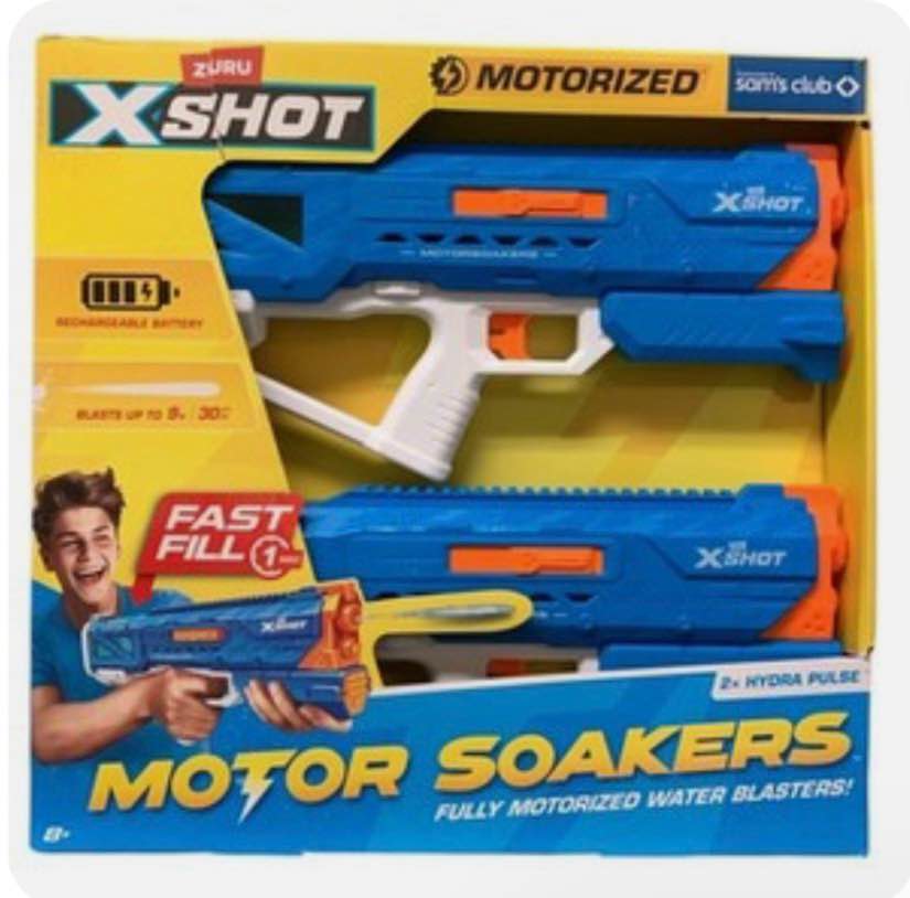  zuru x-shot hydra pulse dual pack, fully motorized fast-fill water blasters