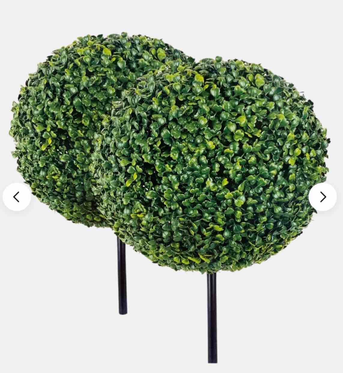 lcg florals 2-pack 15" premium decorative artificial 15" boxwood balls