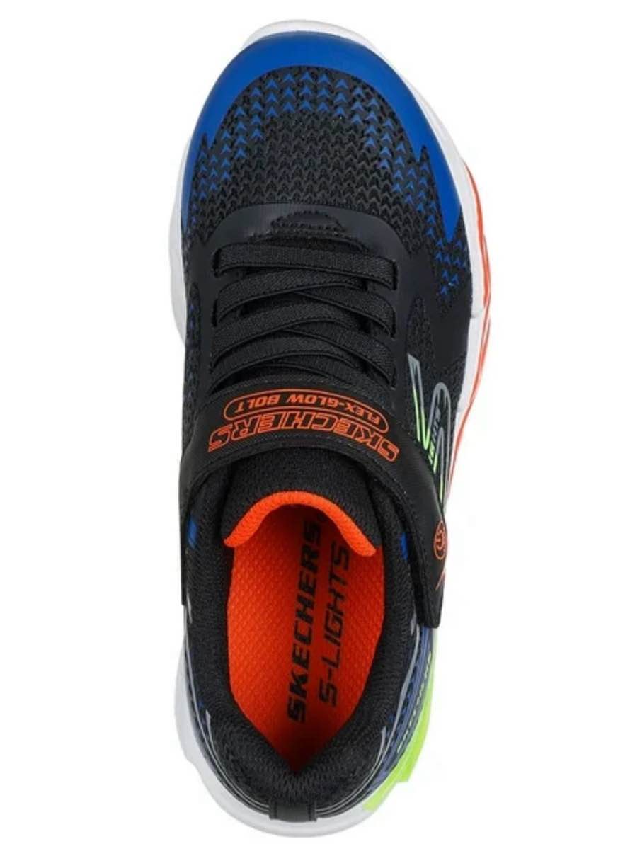 Skechers Boys Flex-Glow Bolt Light-Up Sneaker  size 3 