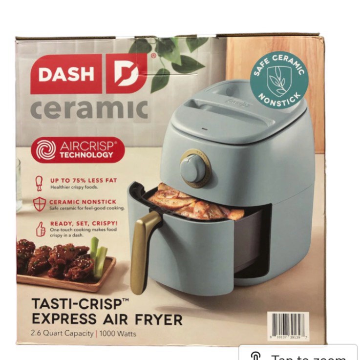  Dash Ceramic Tasti-Crisp Express Air Fryer, 1000 Watts, 2.6 Qt Capacity - Sage