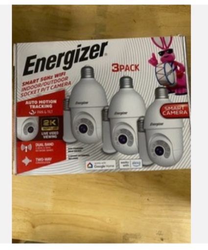  Energizer Smart 5GHz WIFI Indoor/Outdoor Socket P/T Camera 3pack