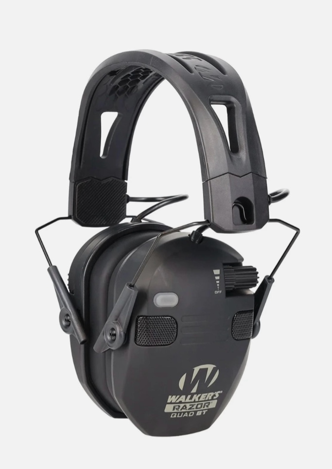  Walker's Razor Quad Bluetooth Tacti-Grip Slim Digital Muff Ear Protection