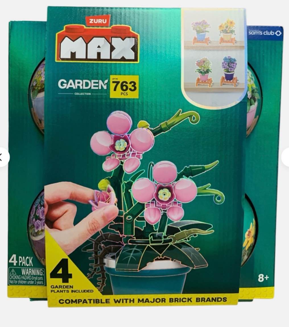  Zuru Max Garden Collection Brick Building Kits, Assort