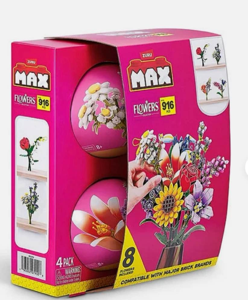  Zuru MAX Premium Building Bricks Collection, 4 Pack.