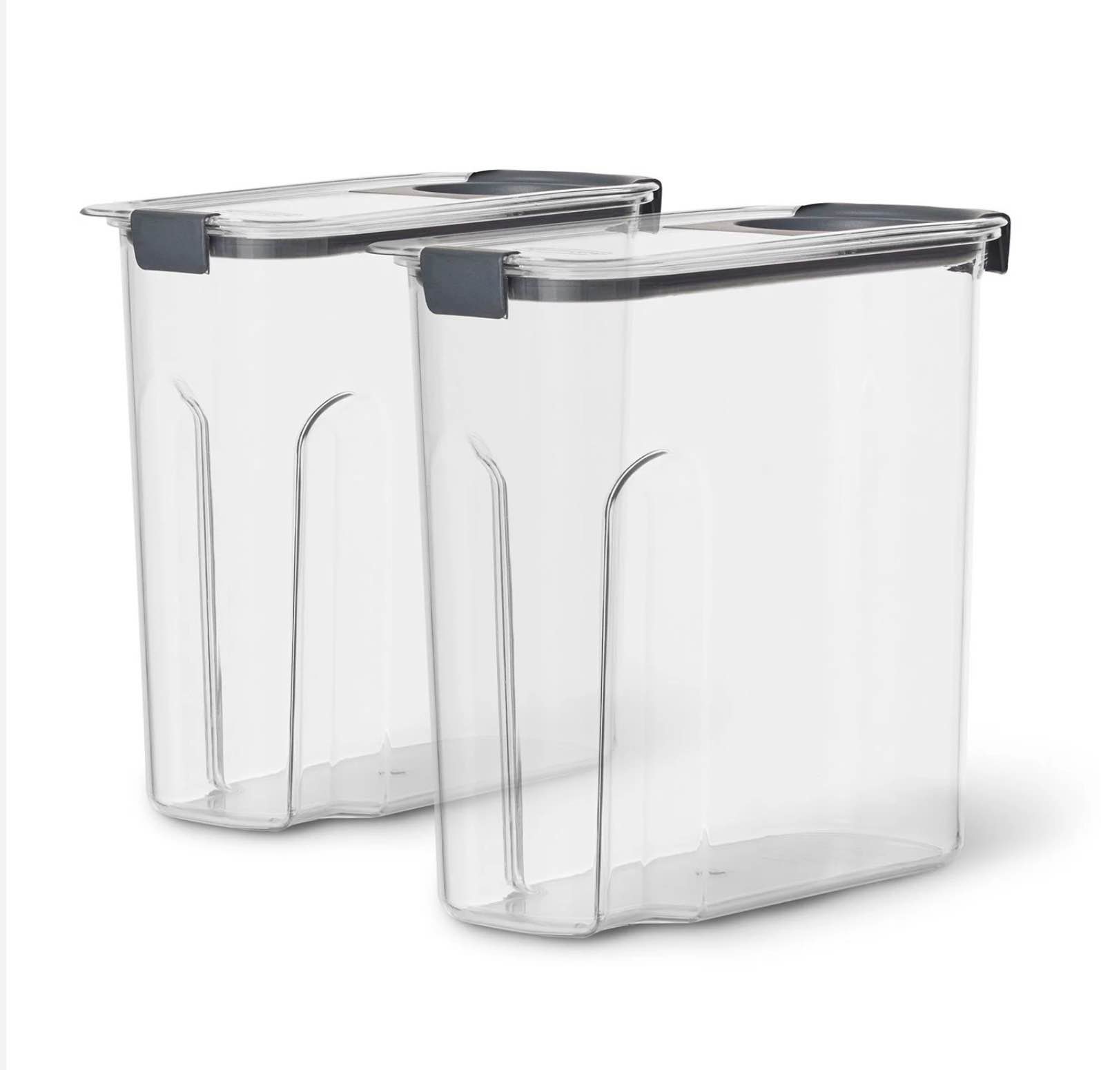 Rubbermaid Brilliance 18-Cup Cereal Pantry Storage, 2 Pack