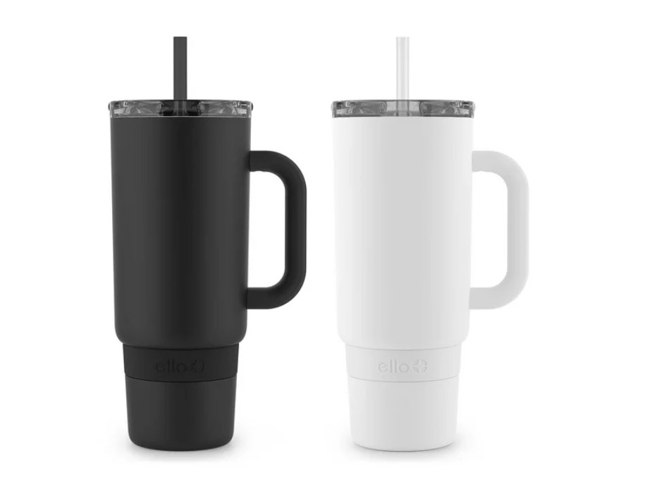 ello port 40-oz. stainless steel tumbler with handle, 2-pack