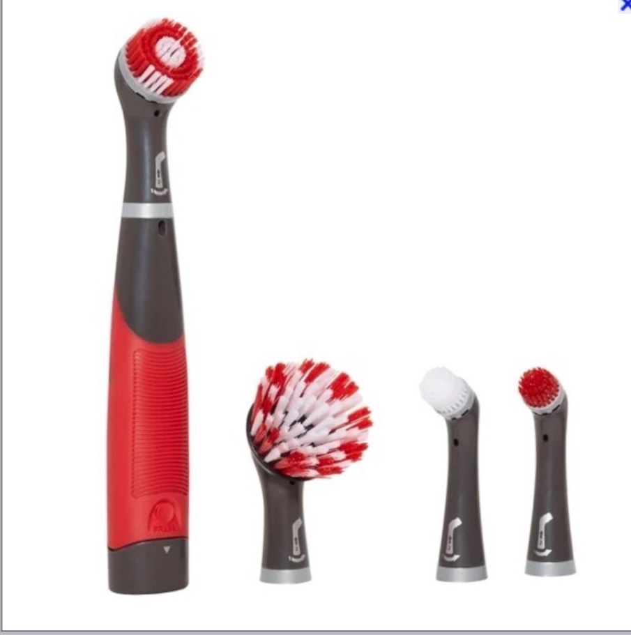  Rubbermaid Power Scrubber 5 Piece Set With Replaceable Heads, 2218543