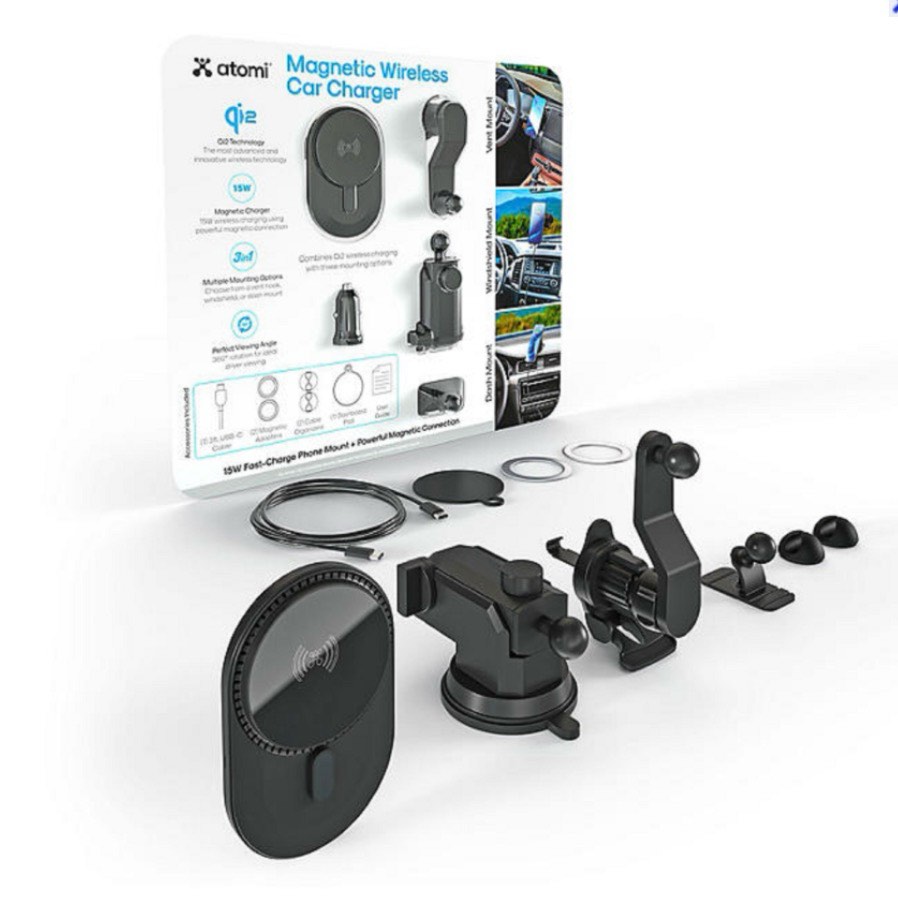  Atomi AT2522 Qi2 Wireless Car Charging Kit